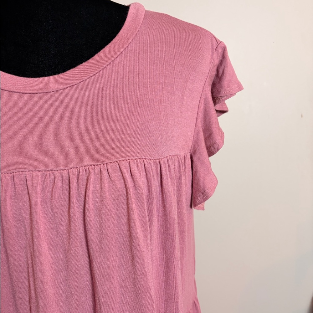 Pink Tiered Ruffle Dress - Picture 4 of 5